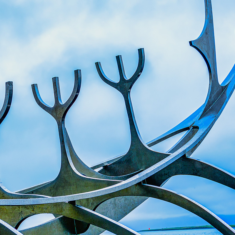 The Sun Voyager sculpture in Reykjavik